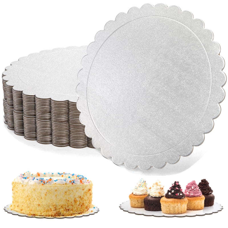 Tebery 15 Pack Cake Boards Round, 10 Inch Sturdy Cardboard Cake Plates, Grease Proof Cake Pizza Circles for Desserts, Cake Plate Base for Display Party - Image 1